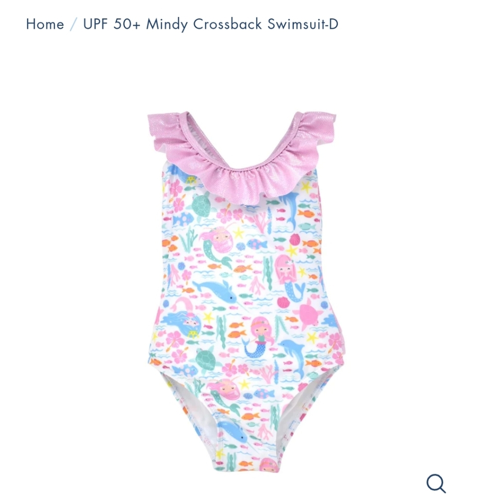 Size 4 Flap Happy swimsuit in "Fantasea Mermaids" print. NWOT